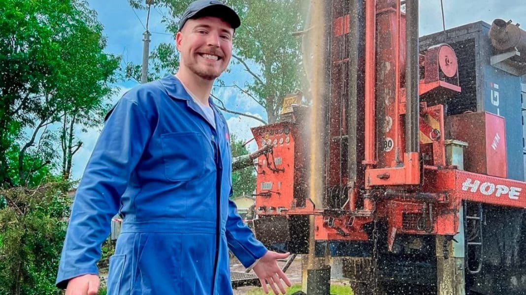 MrBeast el youtuber viral que construye pozos de agua en África