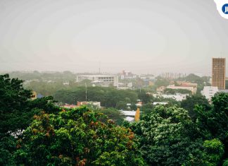 La capa de Polvo del Sahara que se observa este jueves sobre la capital de Nicaragua