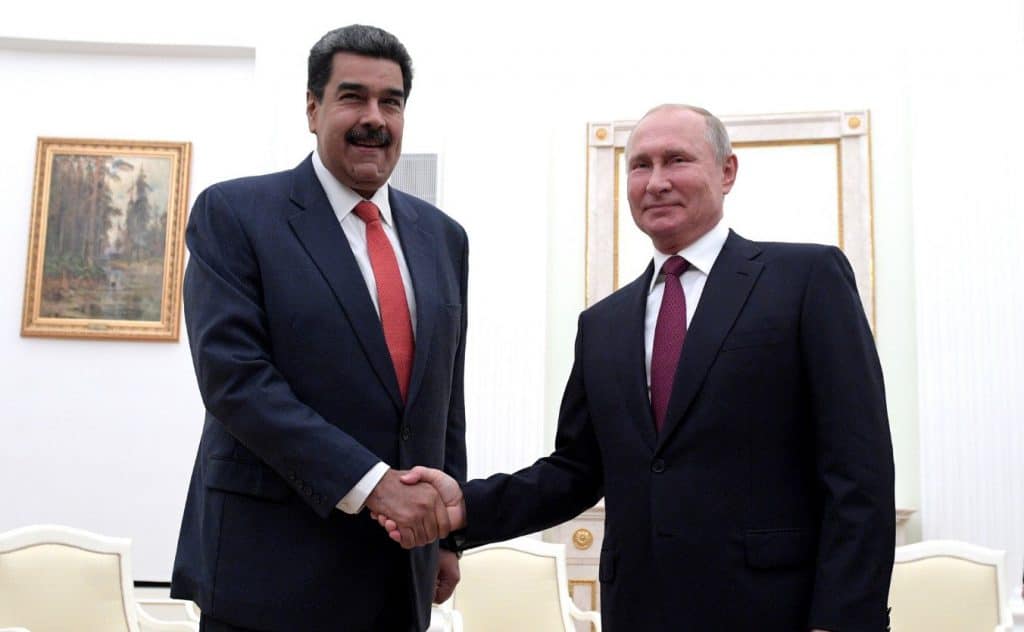 Vladimir Putin and Nicolás Maduro, presidents of Russia and Venezuela. Source: Russian Foreign Ministry
