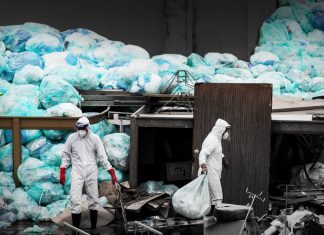 Global concern about WASTE generated by COVID-19. 