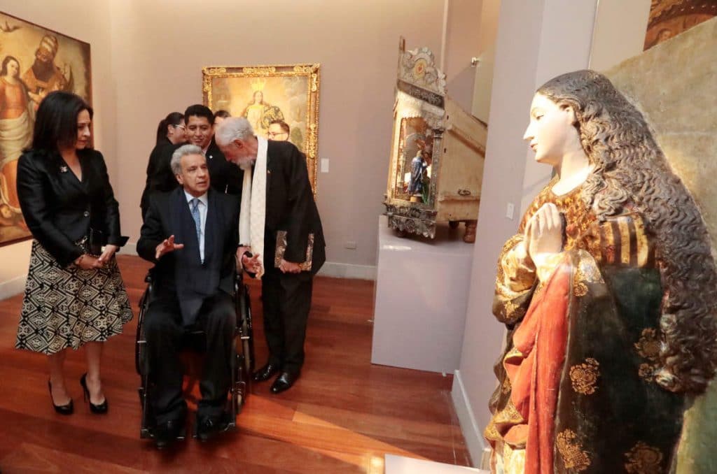 Lenín Moreno ha sido acusado de peculado tras la pérdida de piezas pertenecientes al Museo Presidencial. Foto: Presidencia de Ecuador.