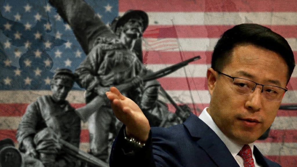 El diplomático y portavoz de China, Zhao Lijian, ha respondido de cuánto ama Estados Unidos la guerra.