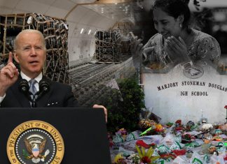 Familiares de víctimas de tiroteos en EEUU, cuestionan financiamiento de armas a Ucrania