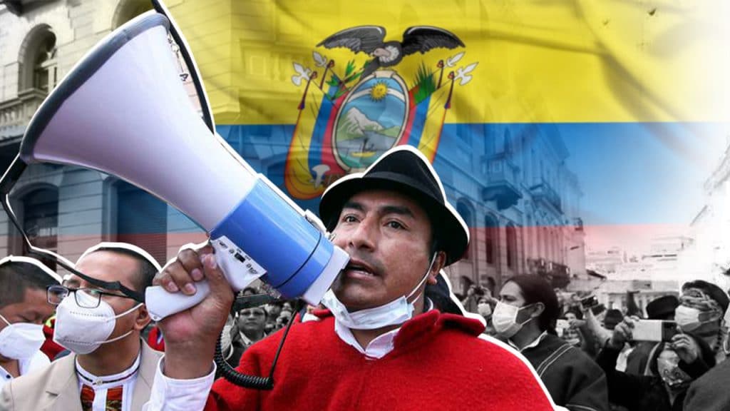 La detención en Ecuador del líder indígena, Leónidas Iza, generó manifestaciones masivas