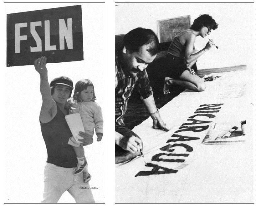 Pueblo de Estados Unidos en solidaridad con la Revolución Sandinista. Foto histórica.