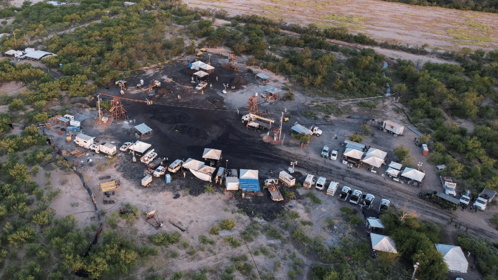 Panorámica de la mina La Agujita, Coahuila, México, donde ocurrió la inundación. Foto: El Economista