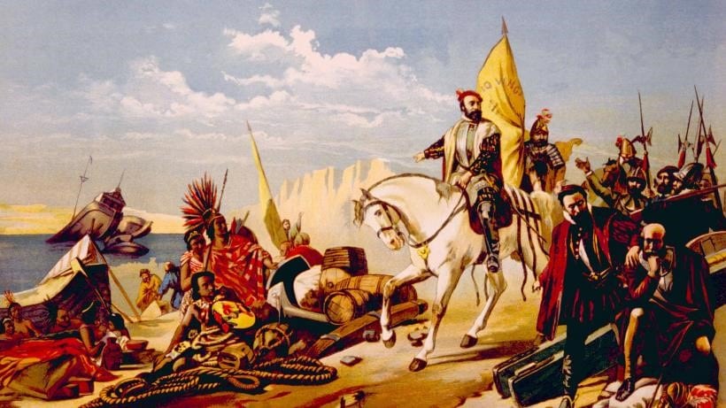 Explotación de los nativos americanos por parte de españoles. Foto: Shutterstock