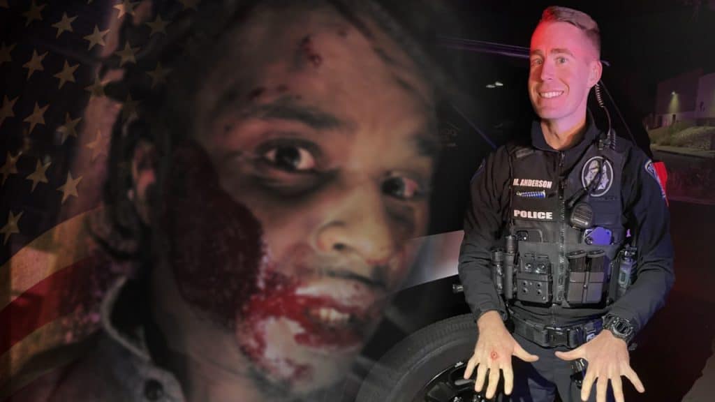 Cop smiles after violently beating homeless Army veteran