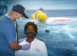 A sailor was rescued after being 24 days at the sea A sailor was rescued after being 24 days at the sea