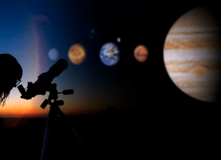 The planets’ alignment at the end of March The planets’ alignment at the end of March