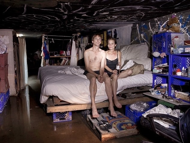 Familias viven en el sistema de desagüe de Las Vegas, en Estados Unidos. Fotos: Austin Hargrave