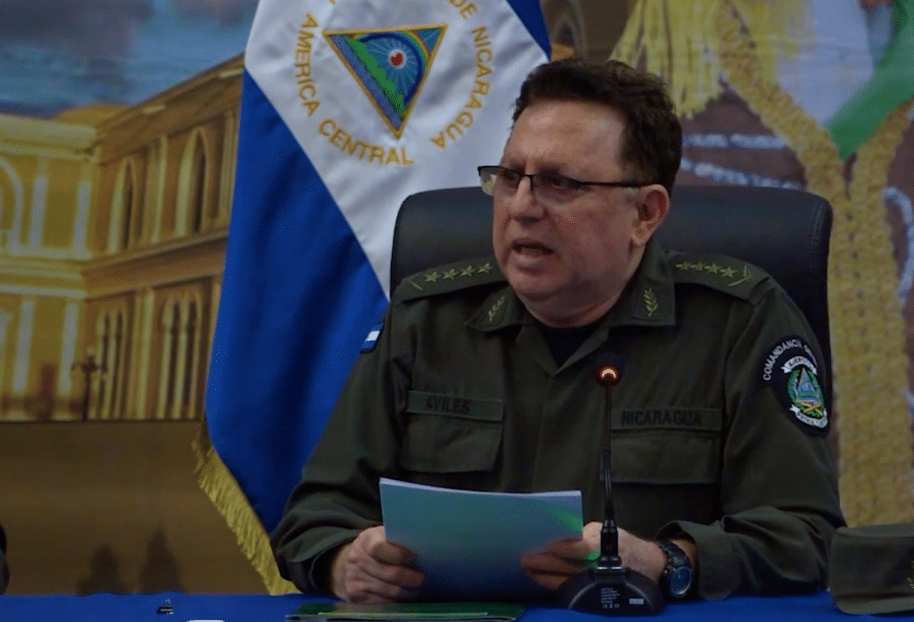 El Comandante en Jefe del Ejército de Nicaragua, General de Ejército, Julio César Avilés, presidió la clausura de la CEA 2023. Foto: Ejército de Nicaragua