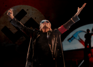 Former Pink Floyd band member dresses as a Nazi during concert Former Pink Floyd band member dresses as a Nazi during concert