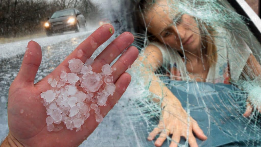 Hail storm in Spain