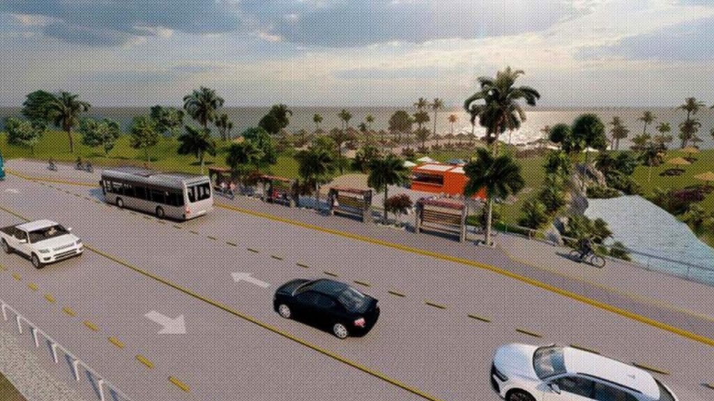 Nicaragua inaugura construcción del tercer tramo de la megaobra de la Carretera la Costanera.