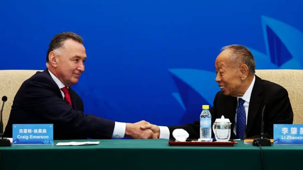 Exministros de China y Australia marcan el retorno al diálogo diplomático en Pekín.