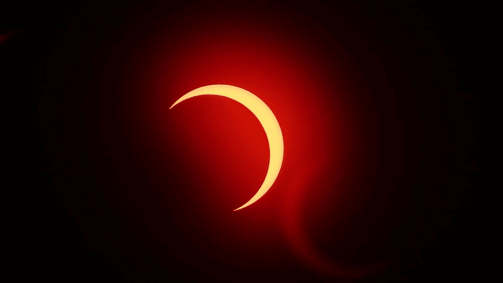 Así se registró el eclipse desde Honduras. (EFE)