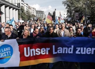 Protestas en Alemania en contra del financiamiento militar a Ucrania