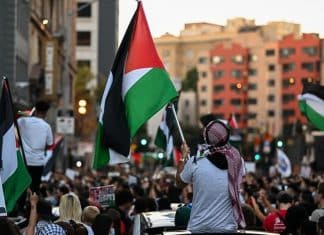 Protesta en Nueva York en contra del financiamiento armado de EEUU a Israel
