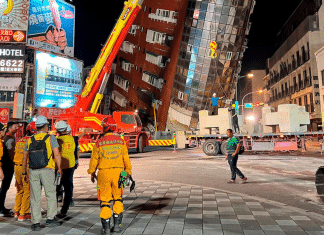 Imágenes del terremoto en Taiwán que ha dejado varios muertos y centeneras de heridos Edificios derrumbados y escenas de la catástrofe tras el terremoto en Taiwán, China.