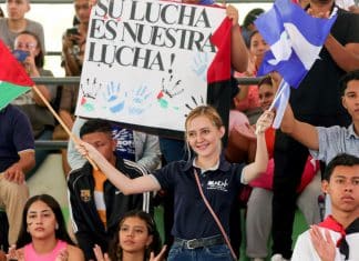 Estudiantes de Nicaragua repudian el genocidio de Israel sobre Palestina Estudiantes de Nicaragua condenan el genocidio que perpetra Israel en la Franja de Gaza