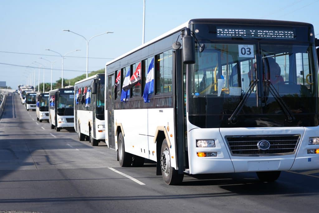 Autoridades nicaragüenses aseguran que los buses chinos han sido entregados en diferentes departamentos del país.