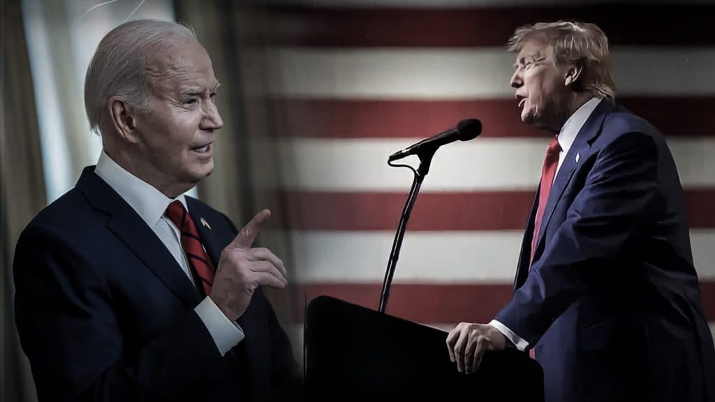 Biden y Trump se encaminan a debate electoral en Estado Unidos.