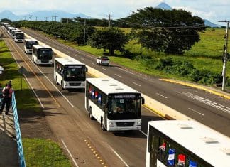 Nicaragua continúa modernizando su Transporte Público con buses de fabricación China Llega a Nicaragua otra flota de buses fabricados en China.