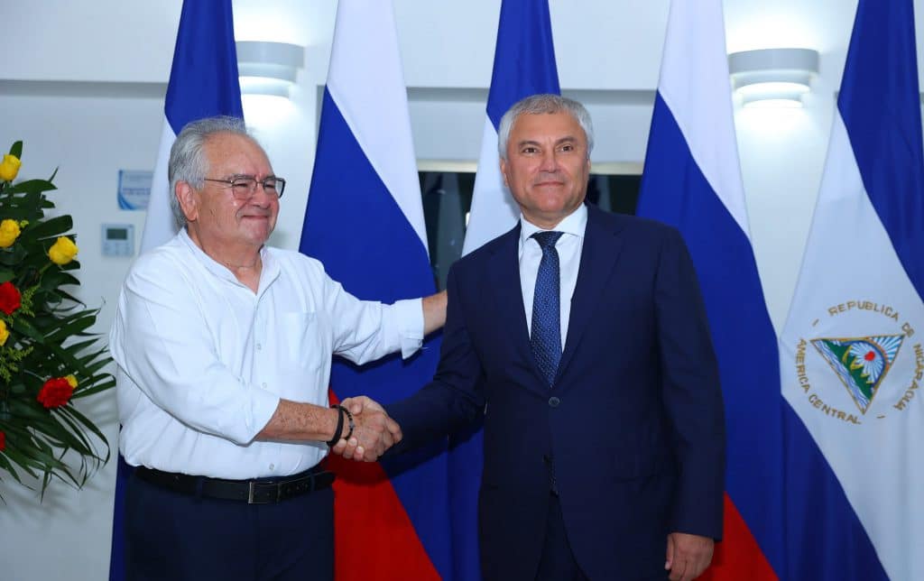 Volodin y Porras reafirman lazos bilaterales entre Nicaragua y la Duma Estatal rusa.