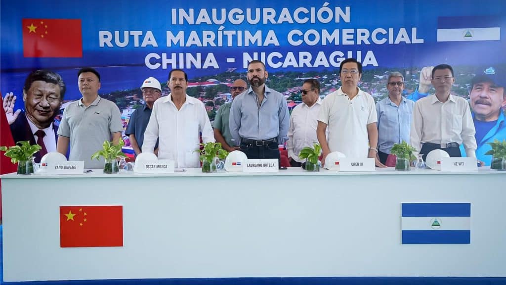 Nicaragua inicia ruta marítima directa con China.