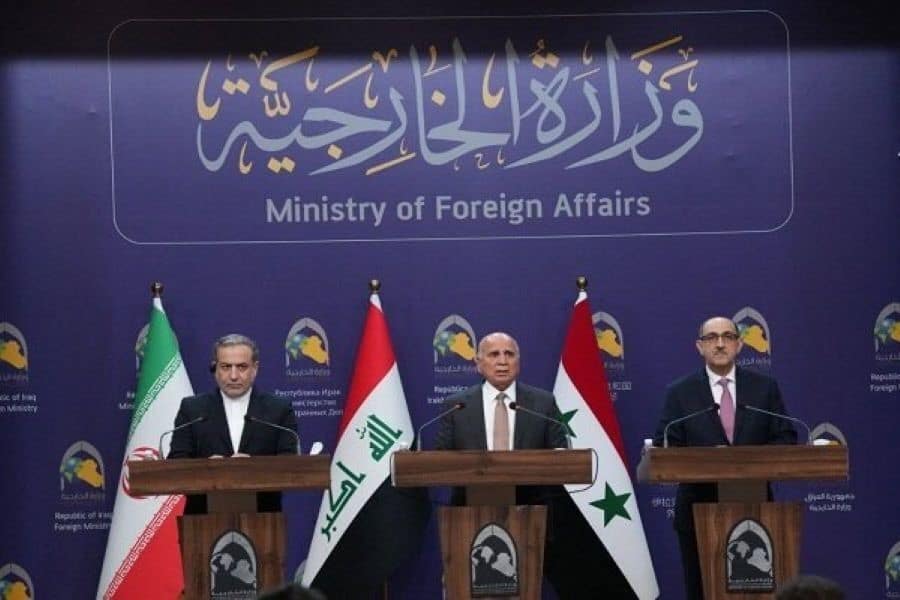 Reunión de los ministros de Relaciones Exteriores de Irán, Irak y Siria.