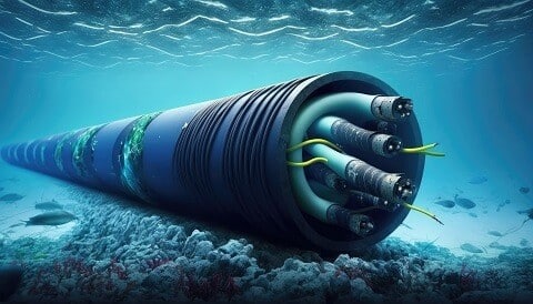 Construcción de un cable submarino global de fibra óptica, proporcionará a la empresa una conexión exclusiva.