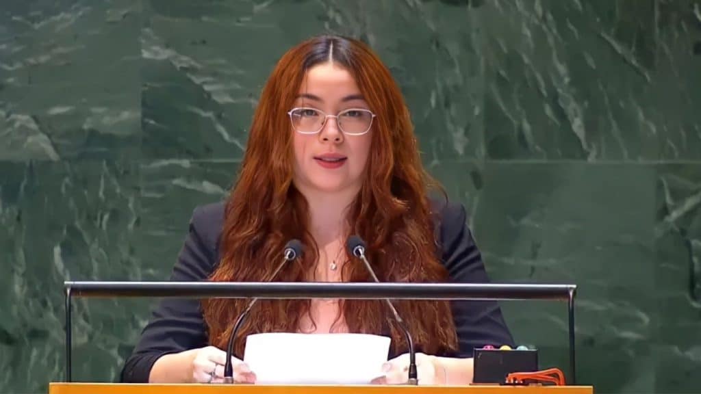 Embajadora, representante alterna de Nicaragua ante la ONU, Eleane Pichardo, denunció los crímenes israelíes contra el pueblo palestino.