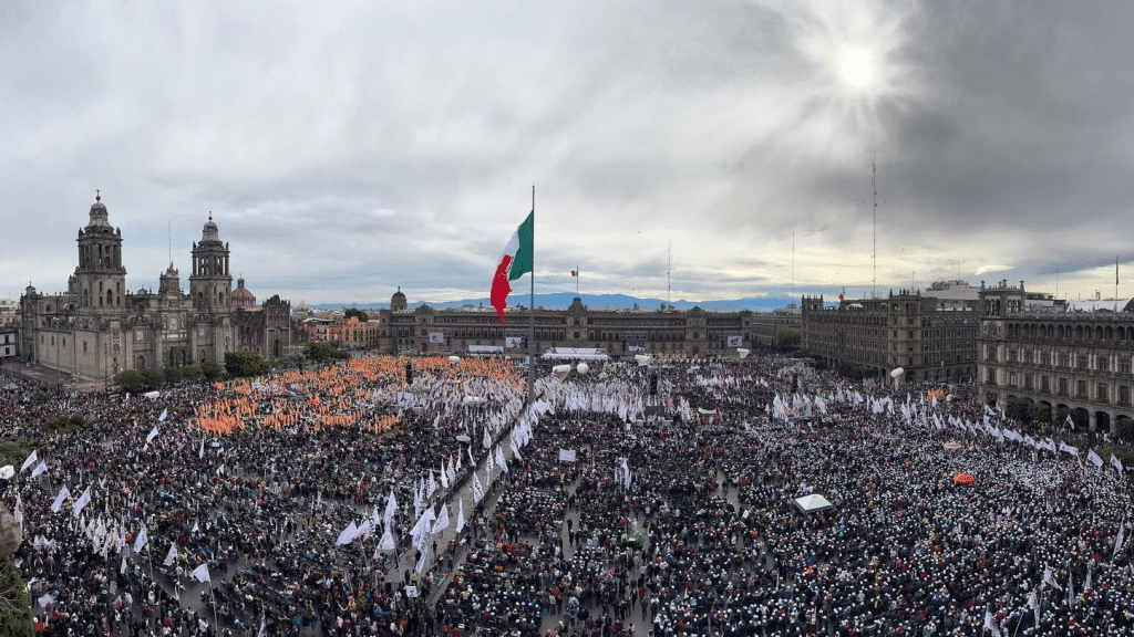 Claudia Sheinbaum rinde cuentas de sus primeros 100 días de gobierno en el Zócalo