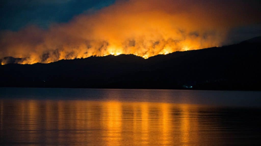 Cinco incendios activos arrasan con la Patagonia, en Argentina.