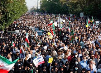 Masivas protestas en Irán contra la agresión israelí en Gaza Irán rechaza durante el Día Mundial de Al-Quds, las múltiples agresiones militares de Israel en Gaza.