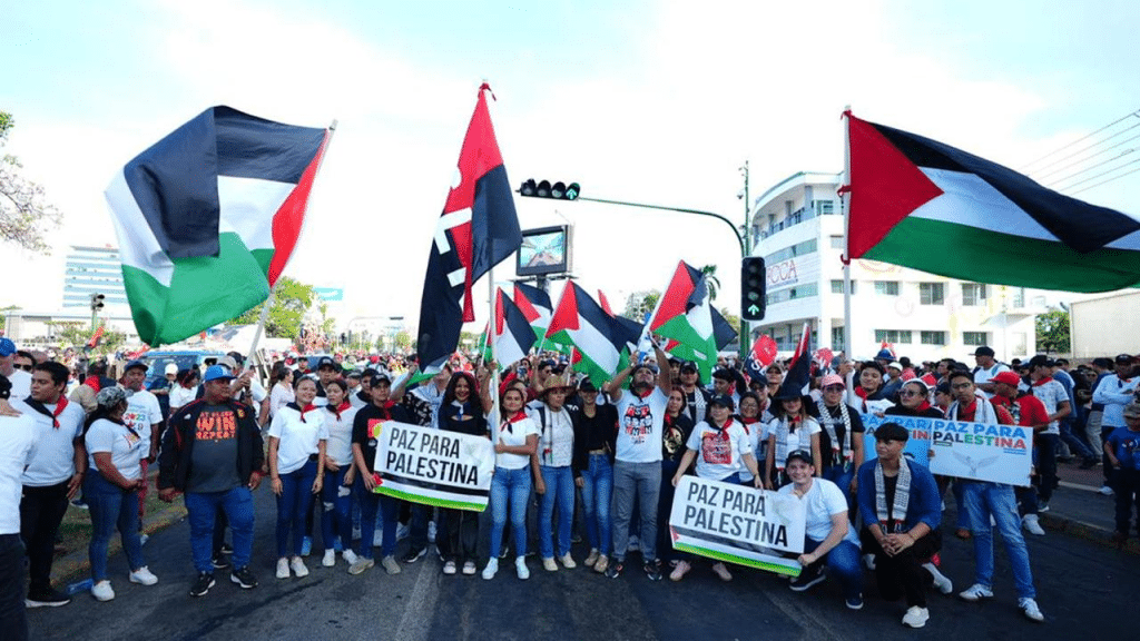 Los nicaragüenses pidieron paz y justicia para Gaza, condenando la barbarie y el genocidio israelí