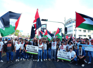 Nicaragua camina contra el genocidio en Gaza Los nicaragüenses pidieron paz y justicia para Gaza, condenando la barbarie y el genocidio israelí