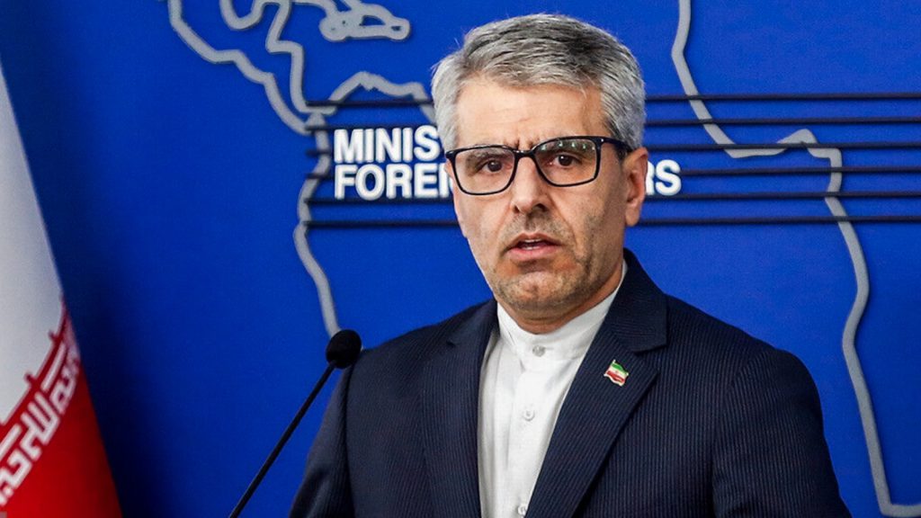 Esmaeil Baqaei, denuncia al G7 de minimizar la ofensiva israelí contra Irán