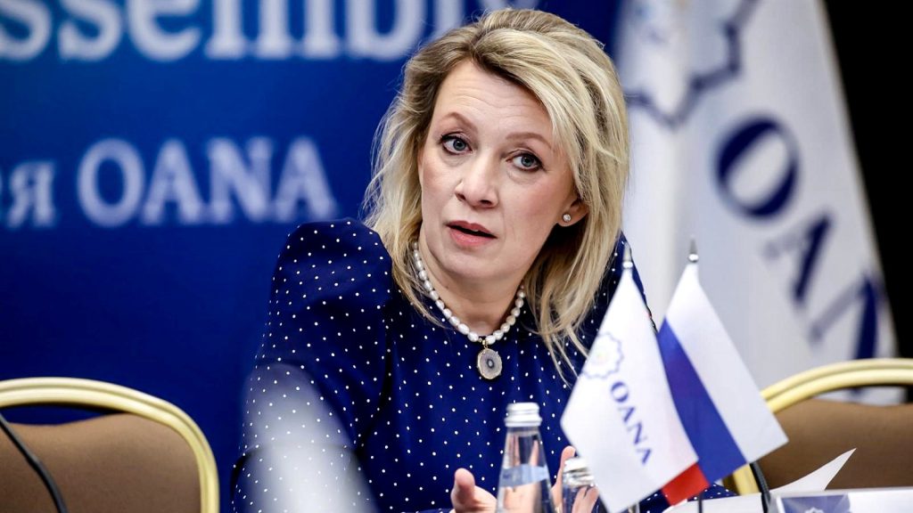 La portavoz rusa, María Zajárova acusa a la UE de distorsionar el discurso de paz antes del diálogo con EEUU