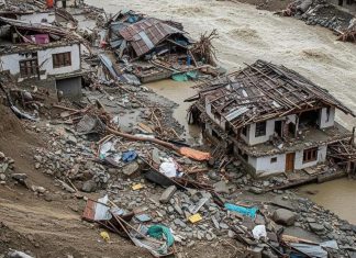 Aluvión arrasa con una aldea en India Aluvión en India sepultó varias viviendas en Dharali