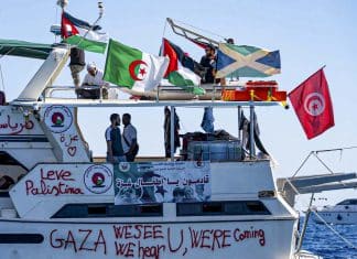 Israel hostiga con buques de guerra a la Flotilla Sumud