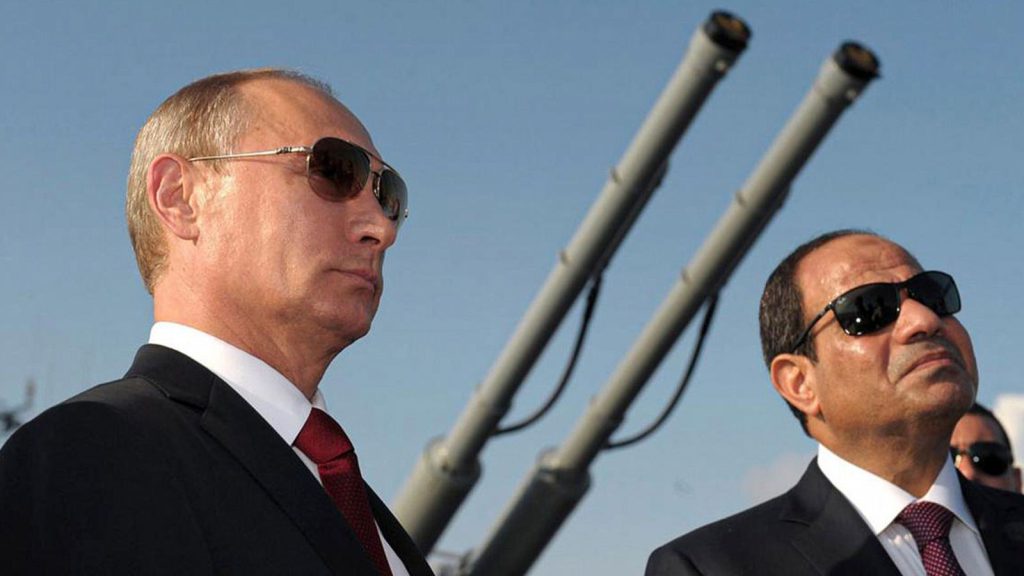 Vladímir Putin y Abdel Fattah El-Sisi participaron por videoconferencia en la instalación de la vasija del primer reactor de El Dabaa.