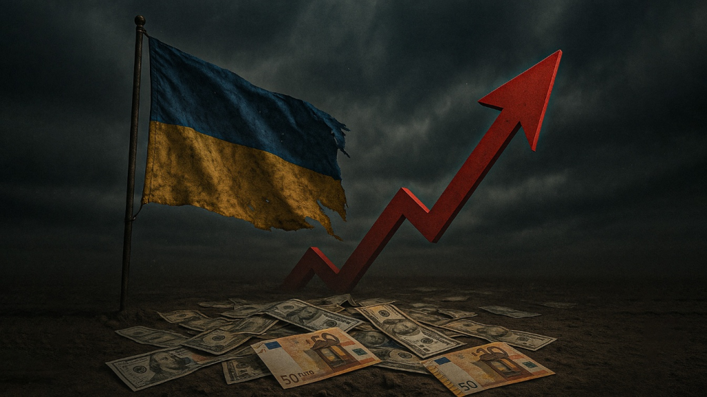 Ucrania enfrenta un déficit récord y depende cada vez más de la ayuda internacional.