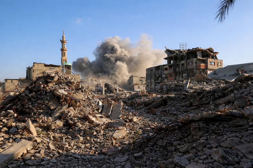 Los bombardeos se producen a horas de la anunciada reapertura del cruce de Rafah, en un contexto de control total israelí sobre el enclave