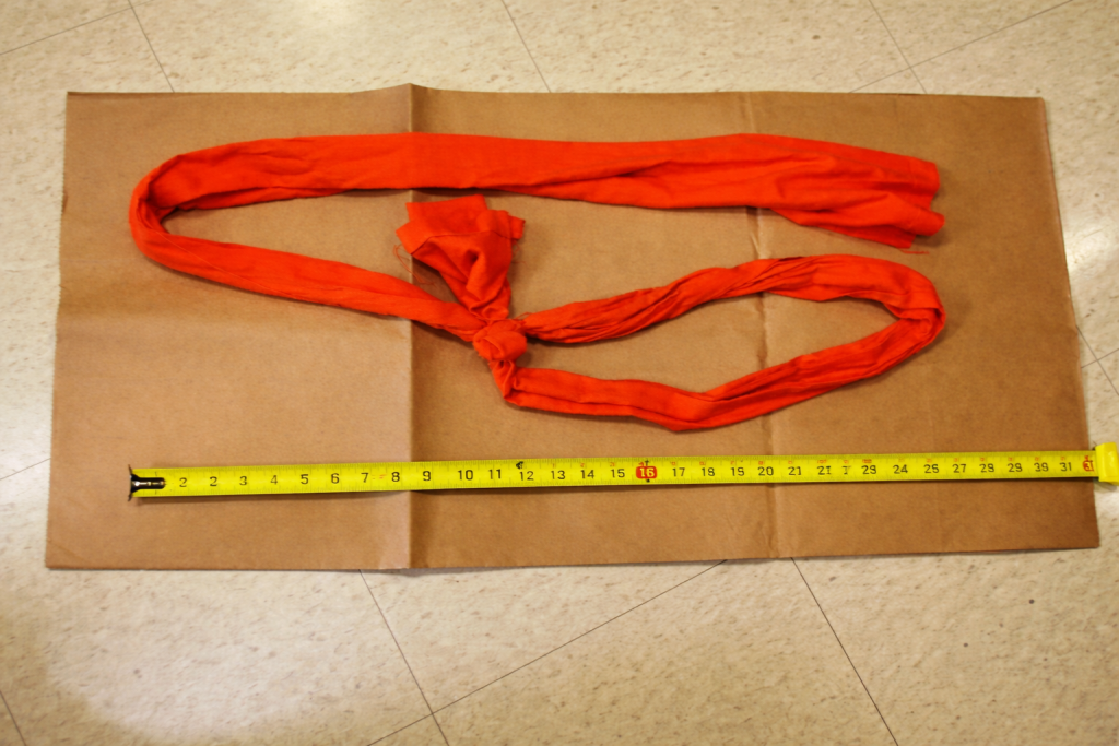 Presunta sábana utilizada por Jeffrey Epstein en su celda