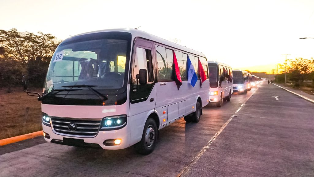 180 buses chinos llegan a Nicaragua para fortalecer la movilidad nacional
