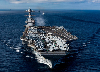 Irán: Instalaciones logísticas del portaviones Gerald Ford son objetivo El USS Gerald Ford puede transportar hasta 90 aeronaves, incluyendo los cazas de ataque F-35