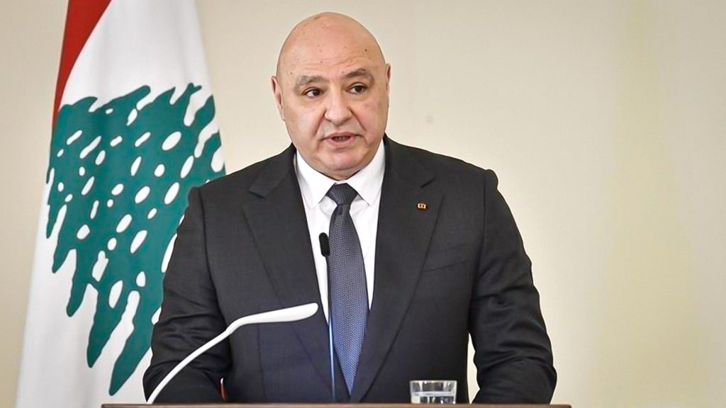 Presidente de Líbano exige alto al fuego para iniciar negociaciones con Israel