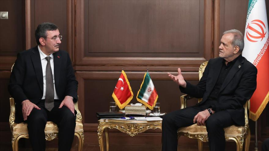El presidente de Irán, Masoud Pezeshkian se reunió con el vicepresidente de Turquía
